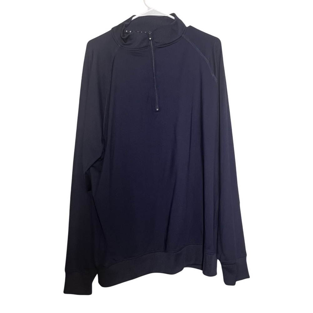 FJ Foot Joy Men's Size XL Golf Quarter Zip Pullover Navy Blue 1/4 Zip Sweater